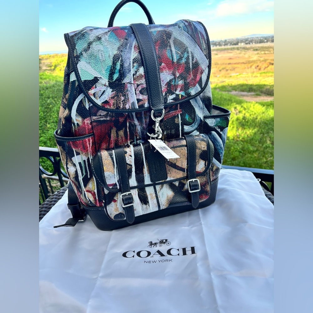 Coach Mint + Serf Backpack BNWT